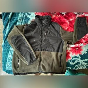 Polo by Ralph Lauren - Green and Black Jacket with hidden hood - Men’s Large